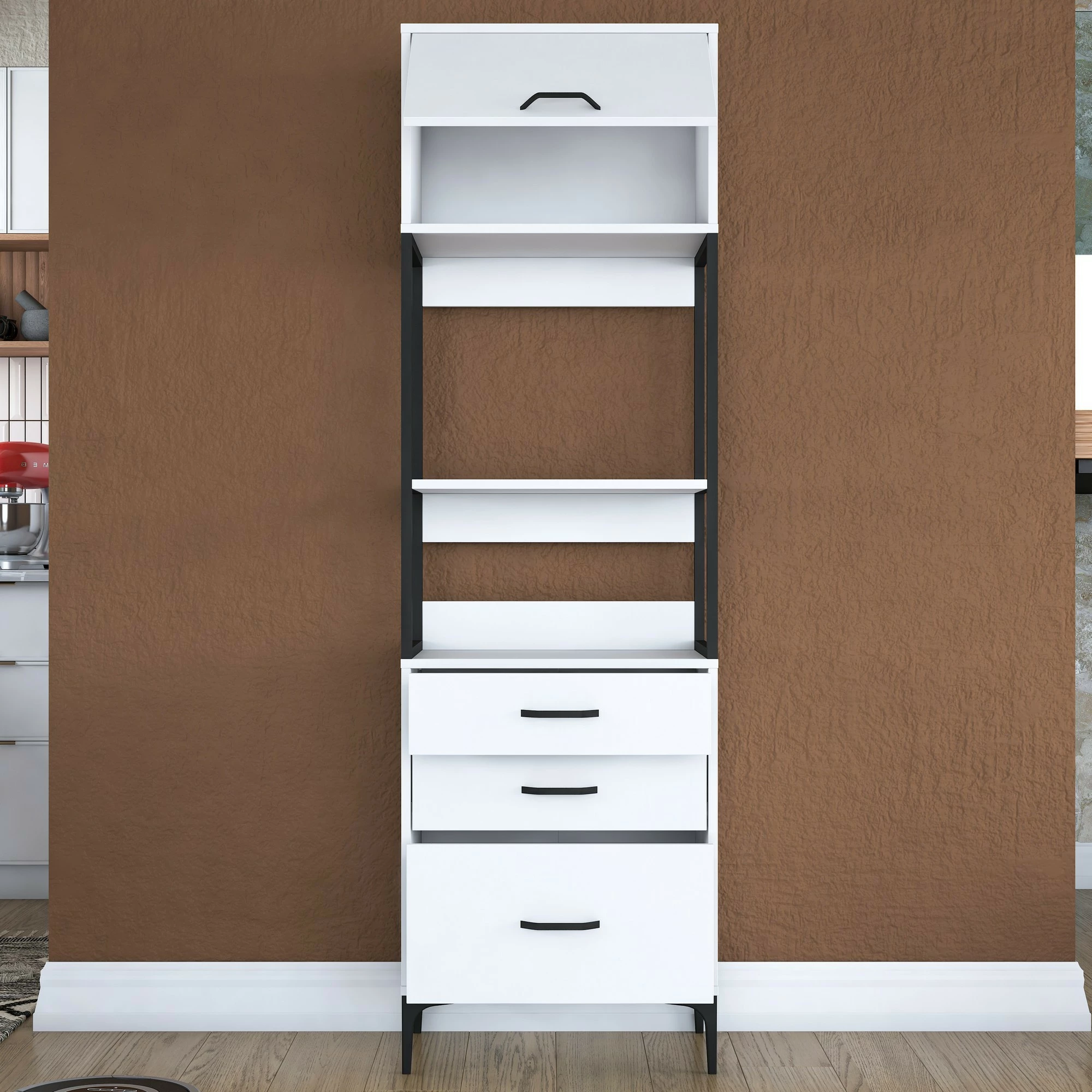 Dollap multifunksional Hanah Home, JE135 - 3101, i bardhë