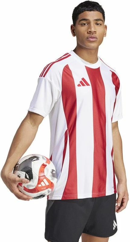 Maicë për meshkuj adidas, me vija të kuqe dhe të bardha [Madhësia: M]