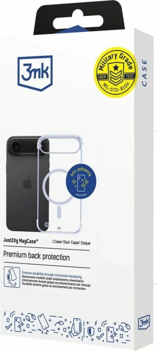 Mbrojtëse telefoni 3mk Just20g MagCase për iPhone 17 Air, transparente