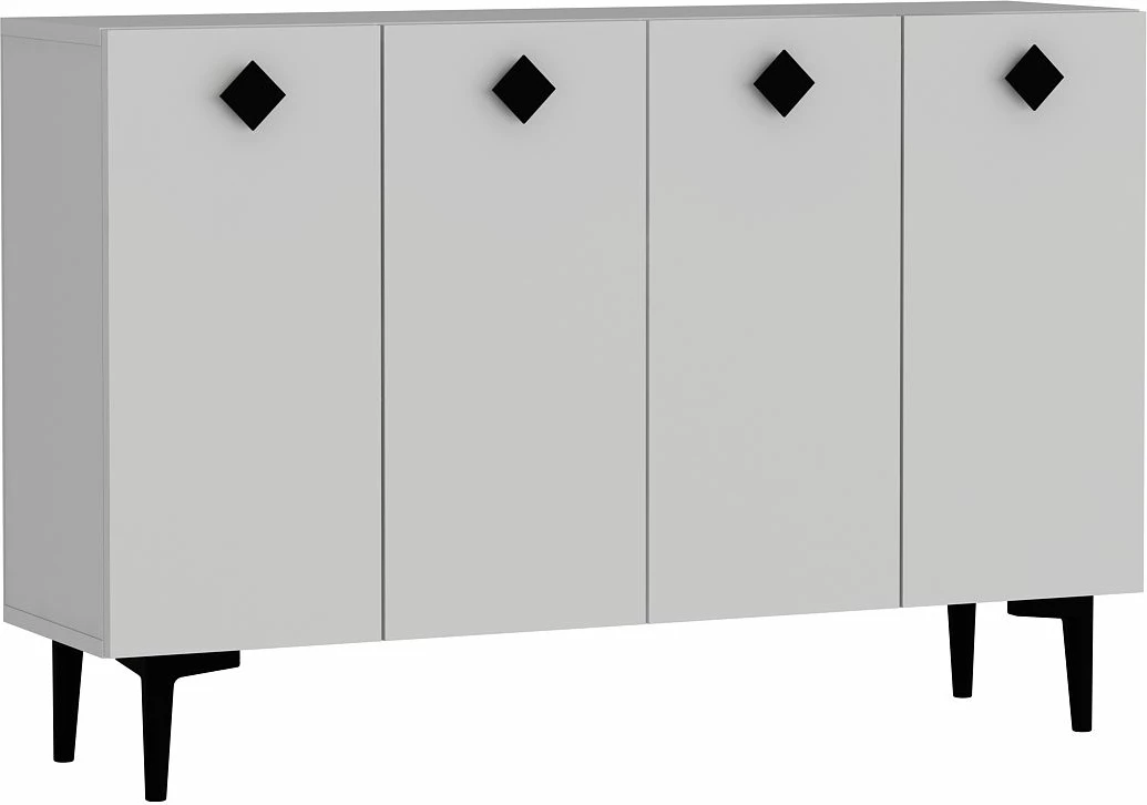 Konsol Skye Decor, e bardhë, e zezë
