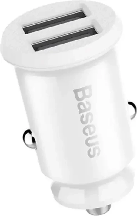 Karikues veture Baseus Grain CCALL-ML02, 2x USB, 3.1A, i bardhë