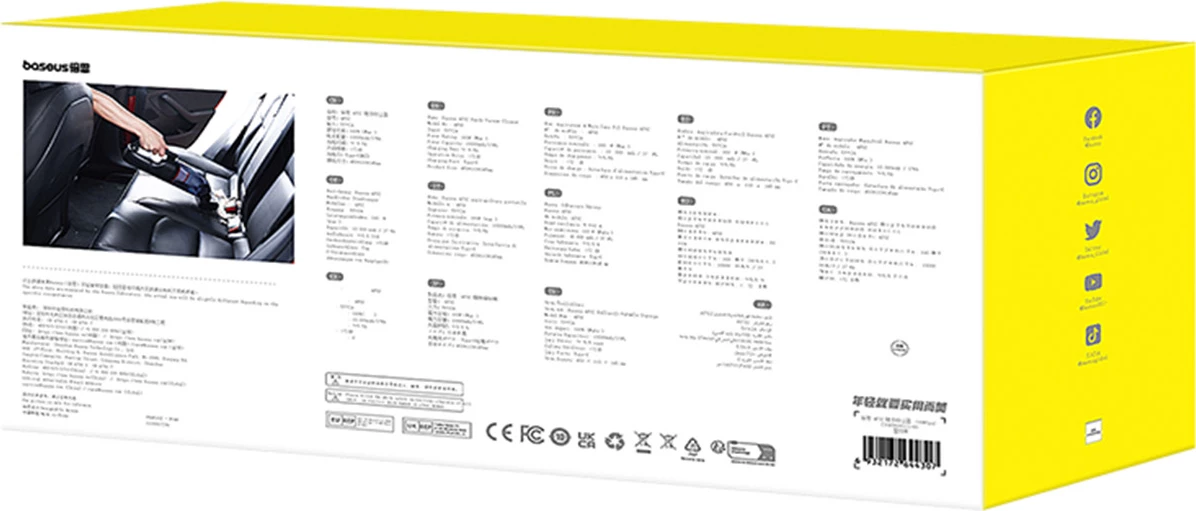 Fshesë portabile Baseus AP02, 6000Pa, 10000mAh, e zezë