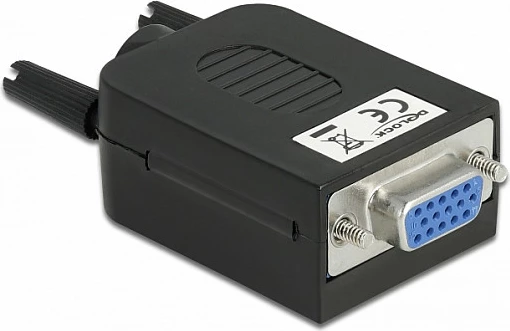 Adapter terminal bllok DeLOCK 66259, VGA 10-pin, AWG 26-18, zi/kaltër