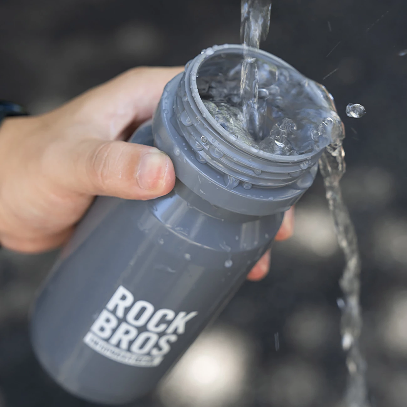 Shishe uji për biçikletë Rockbros 35210066005 600 ml, gri