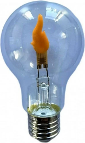 Llambë LED dekorative Synergy21 A60, E27, efekt flakë, transparente