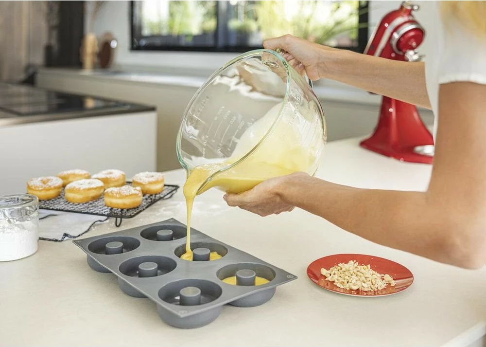 Enë qelqi KitchenAid 5KSM5GB 4.8L, me dorezë, kapak, shkallë matëse, transparente
