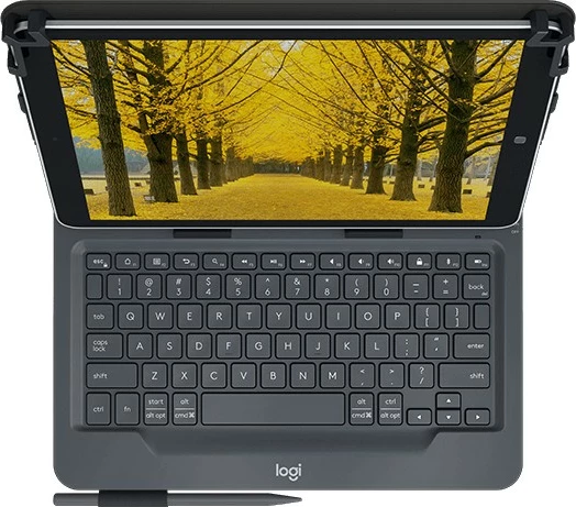 Mbështjellës tabletë Logitech Folio Universal për 10 Zoll, i zi