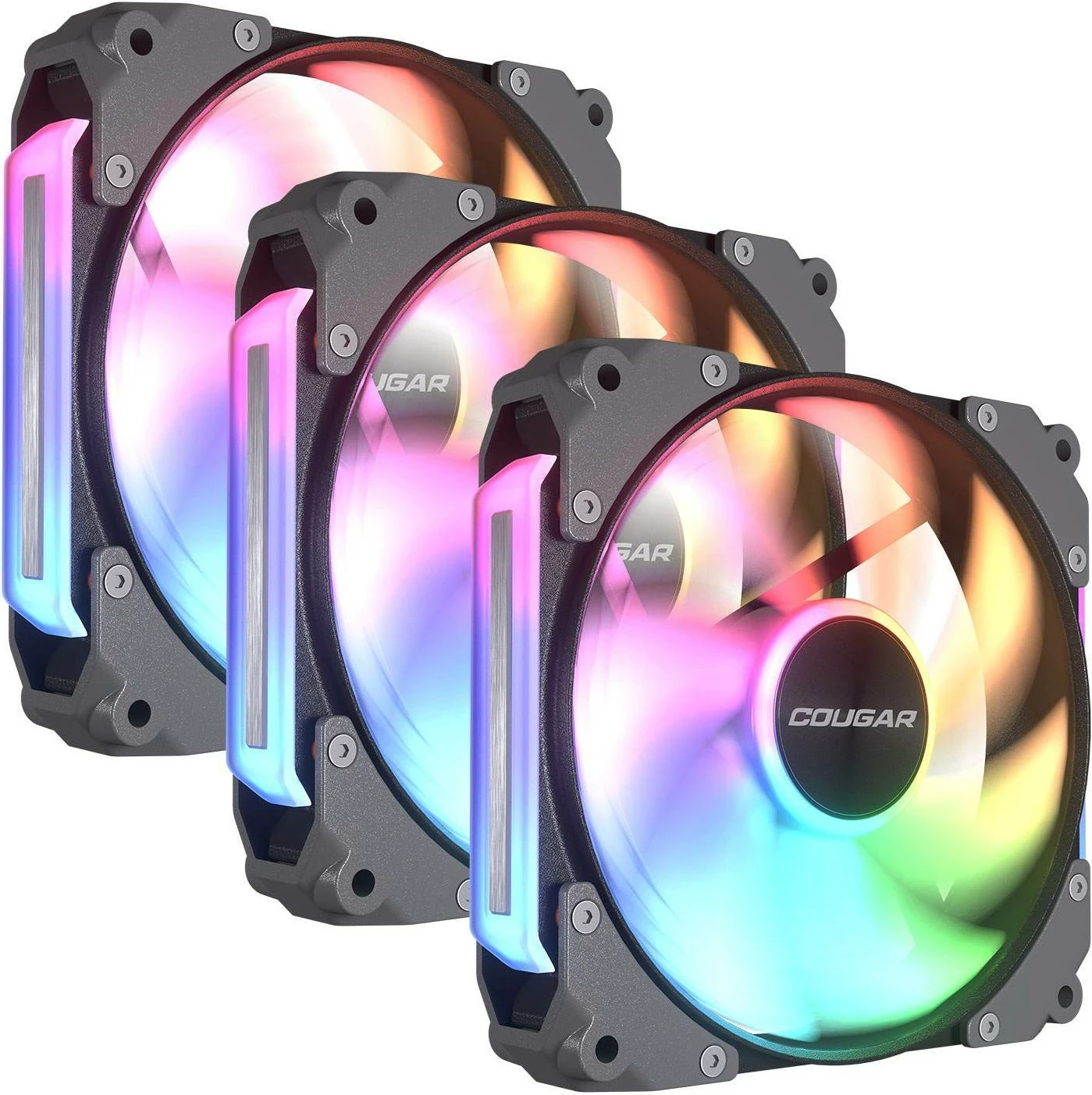 Ventilator kase Cougar Apolar 120 ARGB, reverse blade, 3 copë, zi