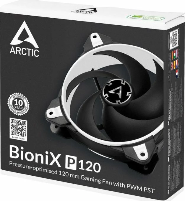 Ventilator PC Arctic BioniX P120 ACFAN00116A 120mm PWM 4-pin 2100rpm Bardhë/Zeze (1 copë)
