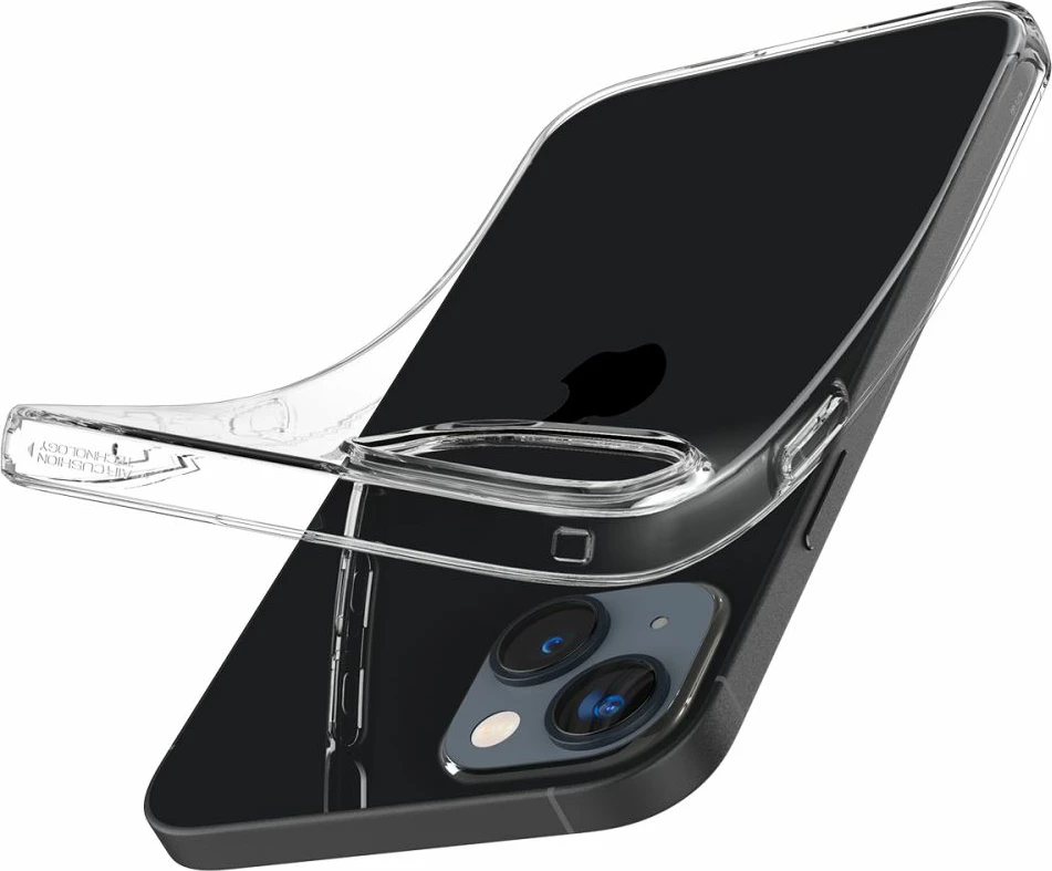 Mbështjellës Spigen Liquid Crystal për iPhone 14 Plus, TPU i hollë me airbag në qoshe, Transparent, 1 copë