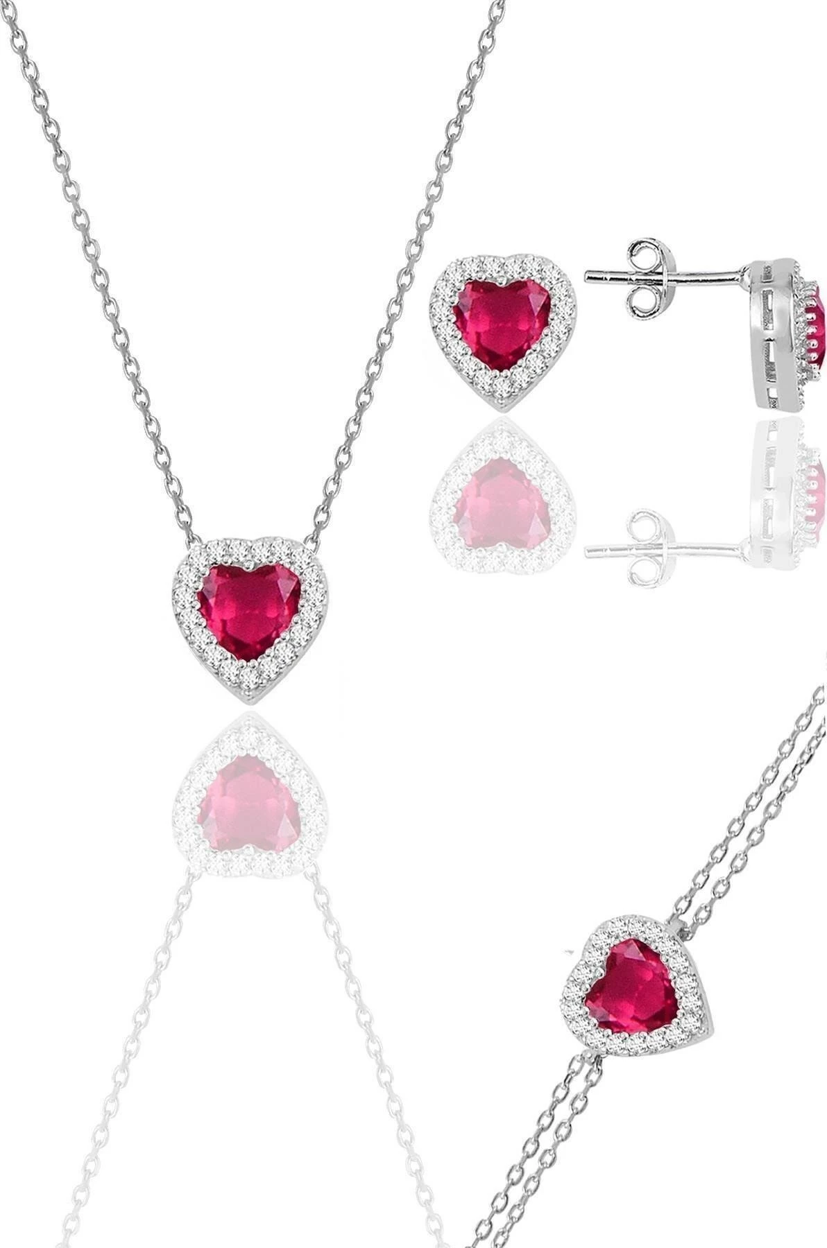 Set varëse, byzylyk e vathë argjendi, ngjyrë fuchsia, Jumeon, SGTL12211