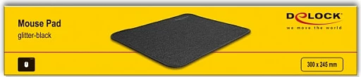 Mauspad DeLOCK glitter-black 300 x 245 mm, 3 mm, i zi