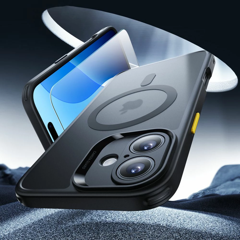 Mbështjellës ESR Classic Pro Set HaloLock MagSafe për iPhone 16, zi, me xham mbrojtës