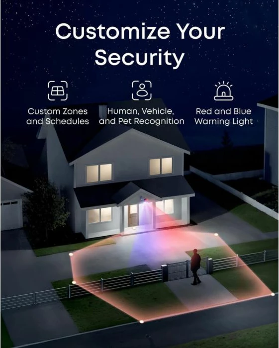 Sistem monitorimi NVR PoE, Anker eufy Security E40, 4K, 8-kanal (zgjerueshëm deri 16), HDD 2TB, set 4 kamera, bardhë/zi