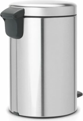 Kosh mbeturinash me pedal Brabantia 112041 12L, metal, argjendtë
