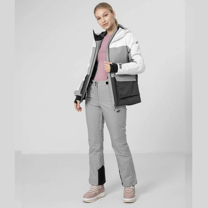 Jakne për femra 4F, të bardha dhe gri