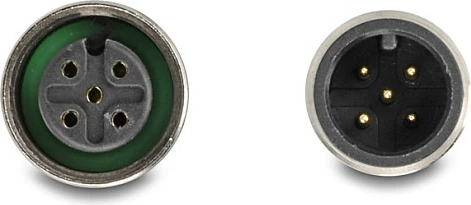 Splitter CAN bus DeLOCK D-Sub 9 në M12 5-pin A-coded, 35°, portokalli