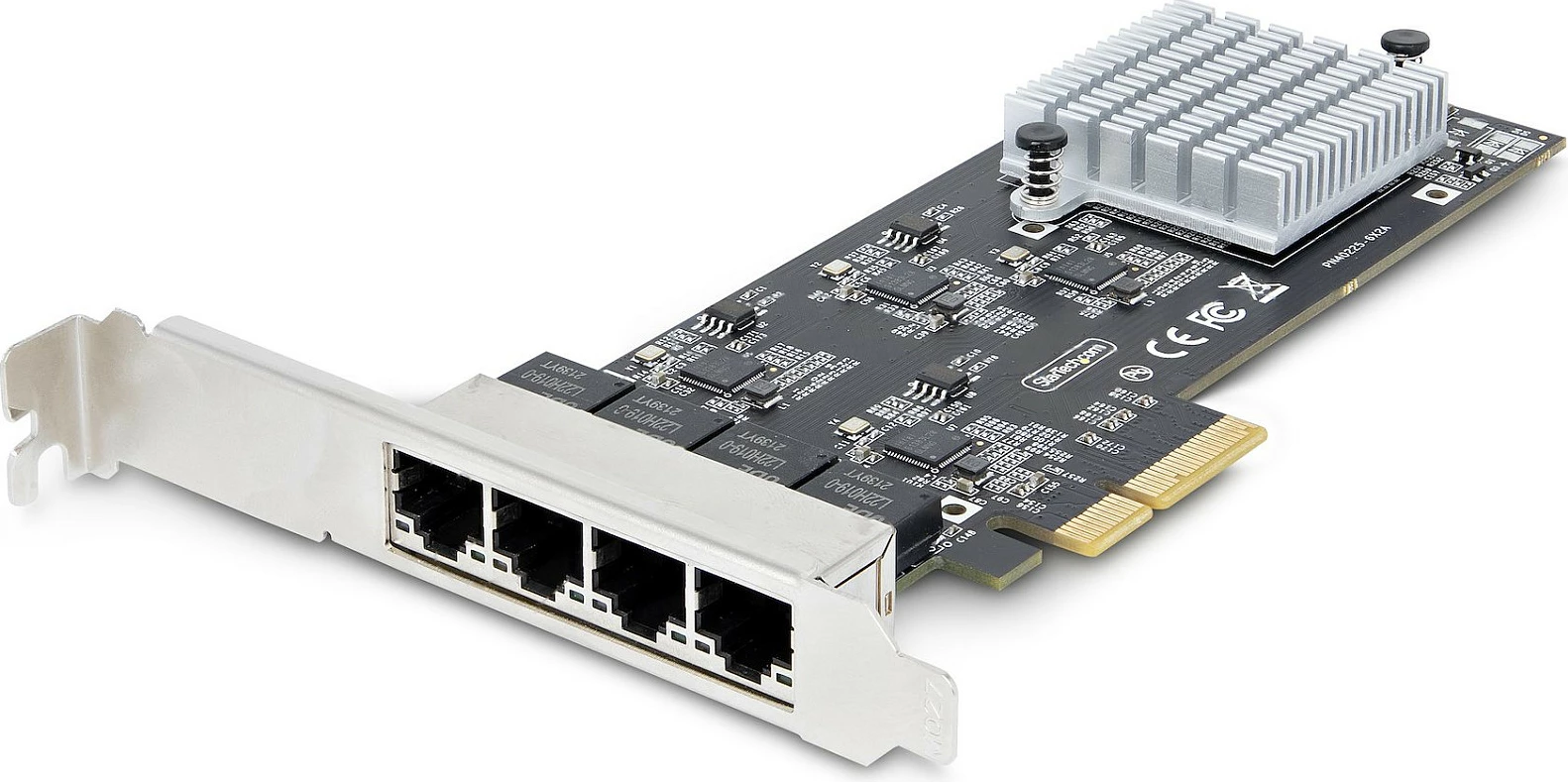 Kartelë rrjeti PCIe StarTech Intel I225-V, 4x RJ-45, 2.5GbE NBASE-T, e brendshme, e zezë