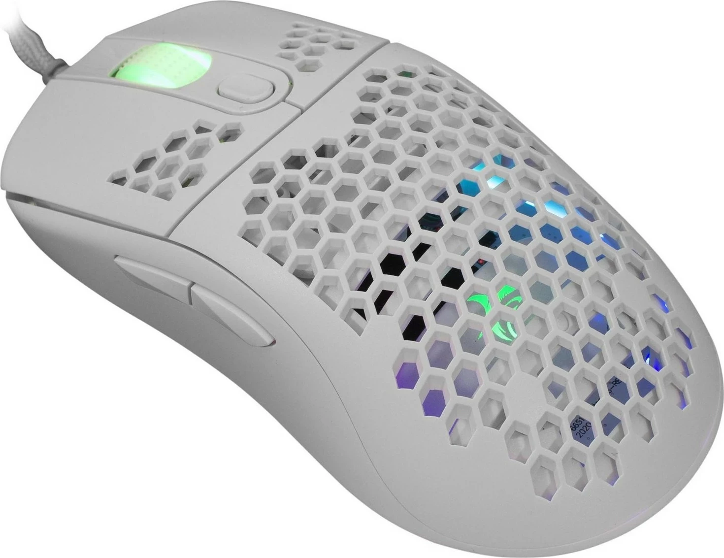 Maus gaming White Shark GM-5007 Galahad, 7200 DPI, RGB, i bardhë