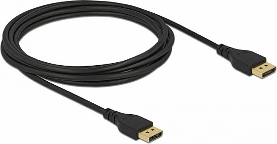 Kabllo DisplayPort DeLOCK 1.2, 5m, 4K 60Hz, pa latch, e zezë