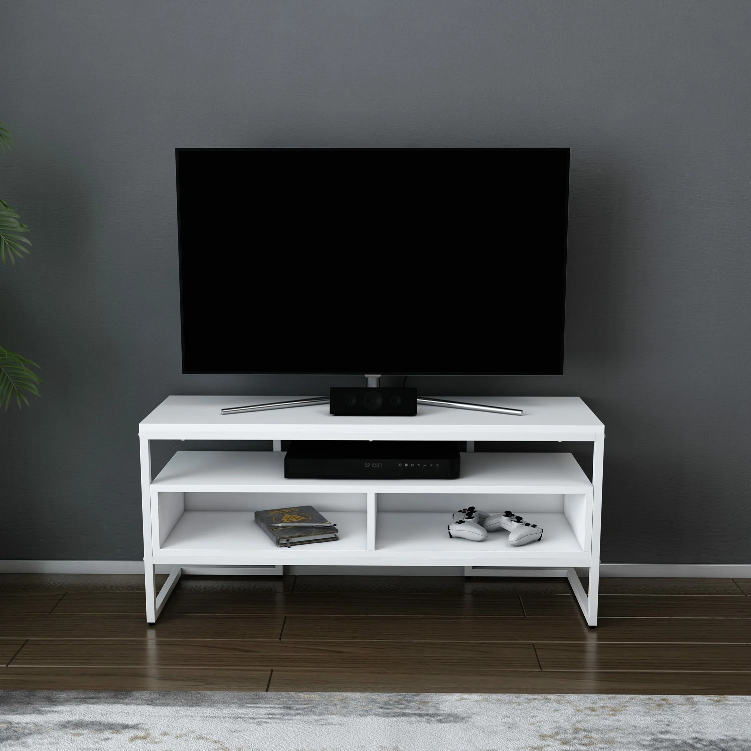 Komodë TV Hanah Home, Merrion, ngjyrë e bardhë