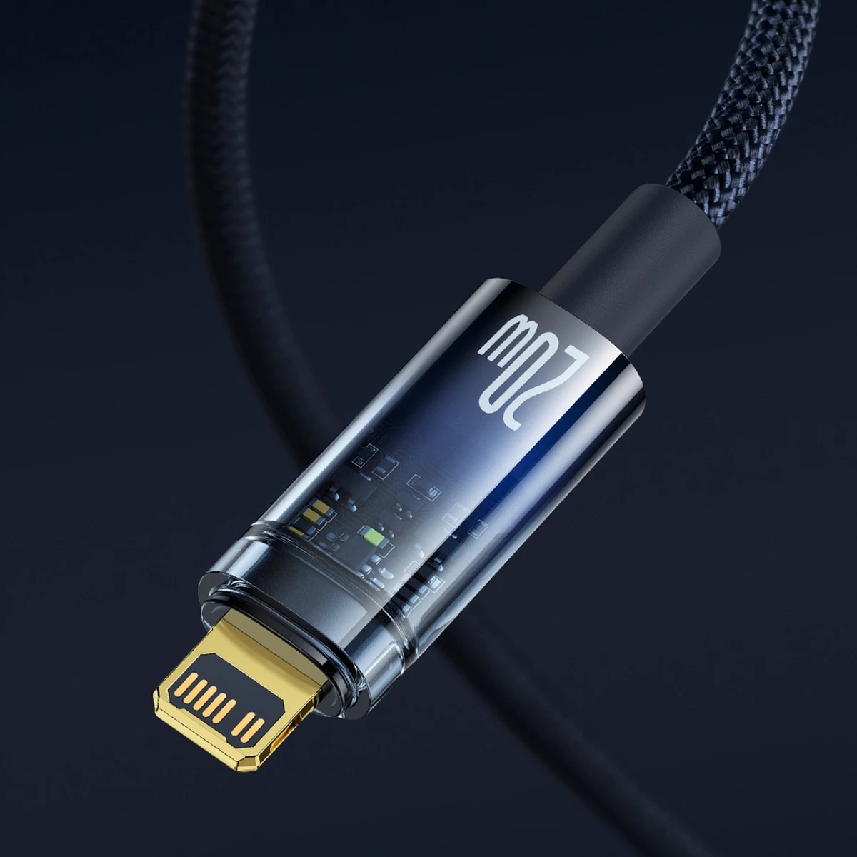 Kabllo Baseus Explorer USB-C në Lightning, 1m, 20W, Kaltër