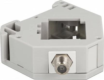 Adapter DIN rail DeLOCK, Keystone F femër në F femër, gri