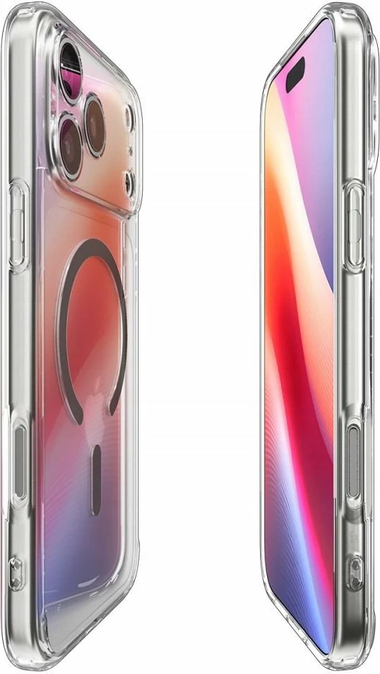 Mbështjellës Spigen Ultra Hybrid MagSafe për iPhone 17 Pro, TPU, transparent gri