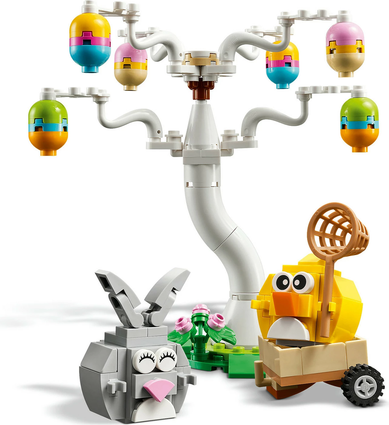 Set ndërtimi LEGO Iconic 40808 Easter Bunny and Chick Egg Hunt, 140 pjesë, 8+, multikolor