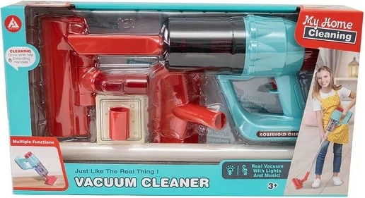 Lodër fshesë me korrent pa kabllo ASKATO 121383, për fëmijë, e zezë/blu/kuqe, set me aksesorë