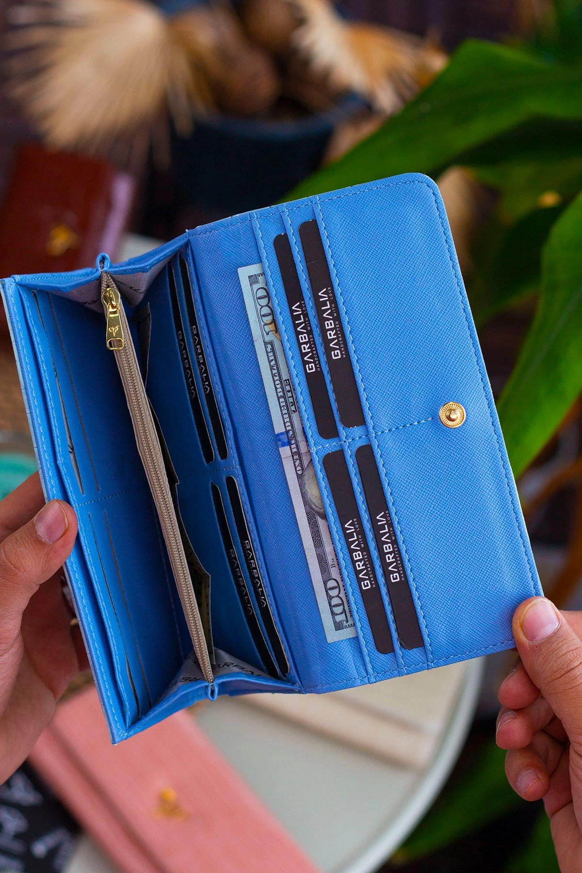 Portofol për gra, ngjyrë baby blue, Zoozie Bags