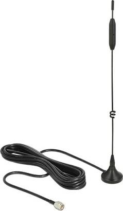 Antenë omni-directionale DeLOCK 12420, 5 dBi, 50 Ω, bazë magnetike, e zezë