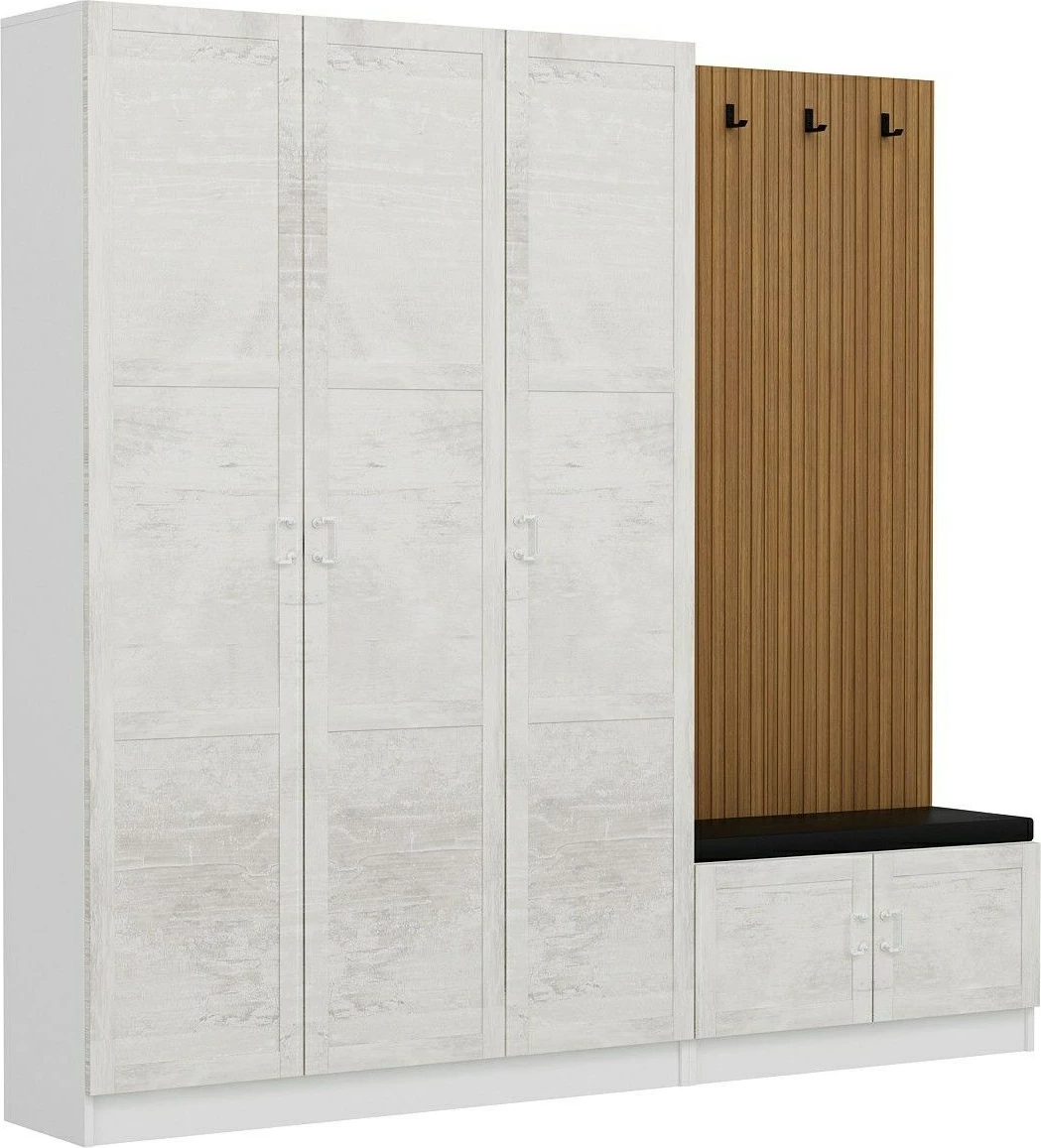 Stendë korridori Skye Decor, Noah, e bardhë, 225x210x35cm