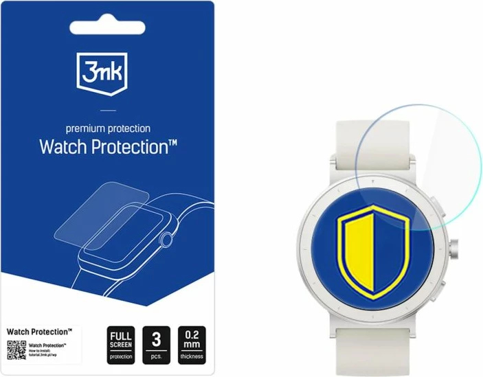 Mbrojtës ekrani për orë të mençur 3mk Protection FlexibleGlass Realme Watch S5, set prej 3 copë
