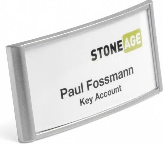 Badge emri Durable 8540-23, landscape, 65x30mm, set 10 copë, ngjyrë argjendtë