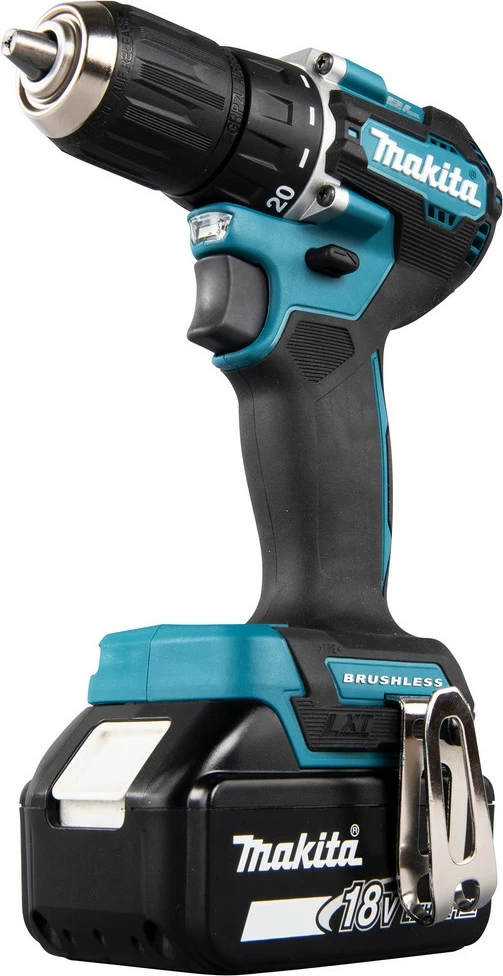 Kaçavidë elektrike Makita DDF487RFE3, 18V, 3 bateri, ngjyrë kaltër/zezë/çelik