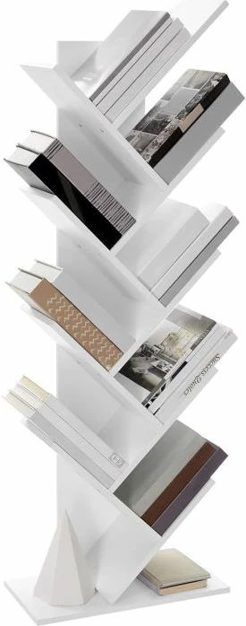 Raft librash VASAGLE LBC11WTV1, formë peme, 9 nivele, 50x25x141 cm, e bardhë