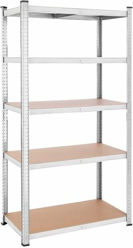 Raft metalik magazinimi 5-katësh SONGMICS GLR050E01 50 x 100 x 200 cm ngarkesë totale 600 kg, bezhë-argjendtë, 1 copë