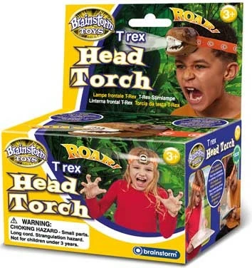Llambë koke T-Rex për fëmijë Brainstorm, MG DYSTRYBUCJA E2065, kafe/portokalli