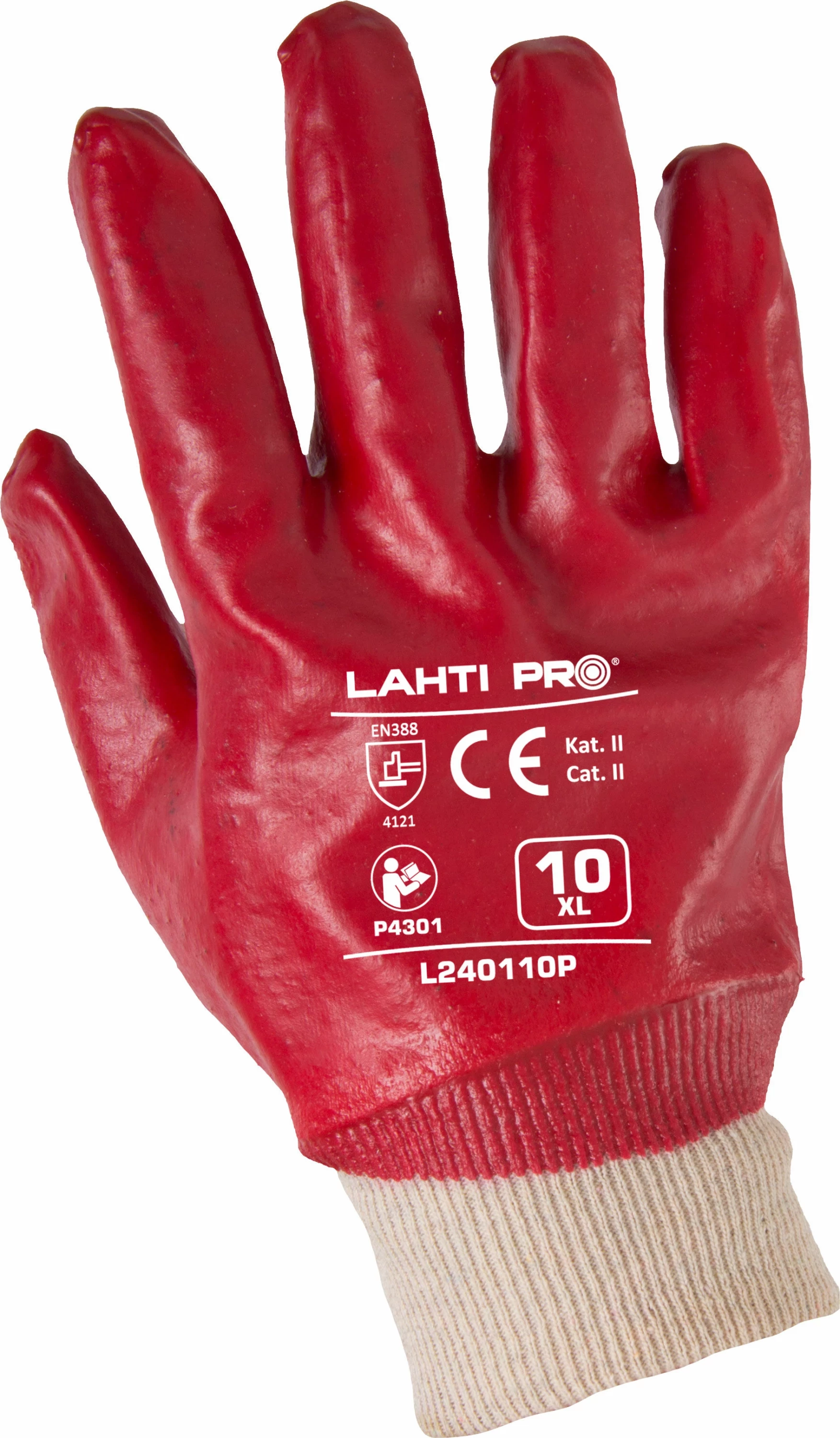 Doreza pune LAHTI PRO L240110K XL PVC të kuqe