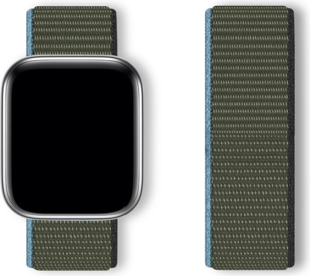Rrip sportiv për Apple Watch Hurtel Sport Loop, najlon, i gjelbër, 42/44/45/46/49 mm