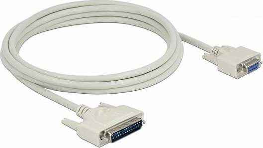 Kabllo serike DeLOCK D-Sub 25-pin mashkull në D-Sub 9-pin femër, 3 m, bezhë