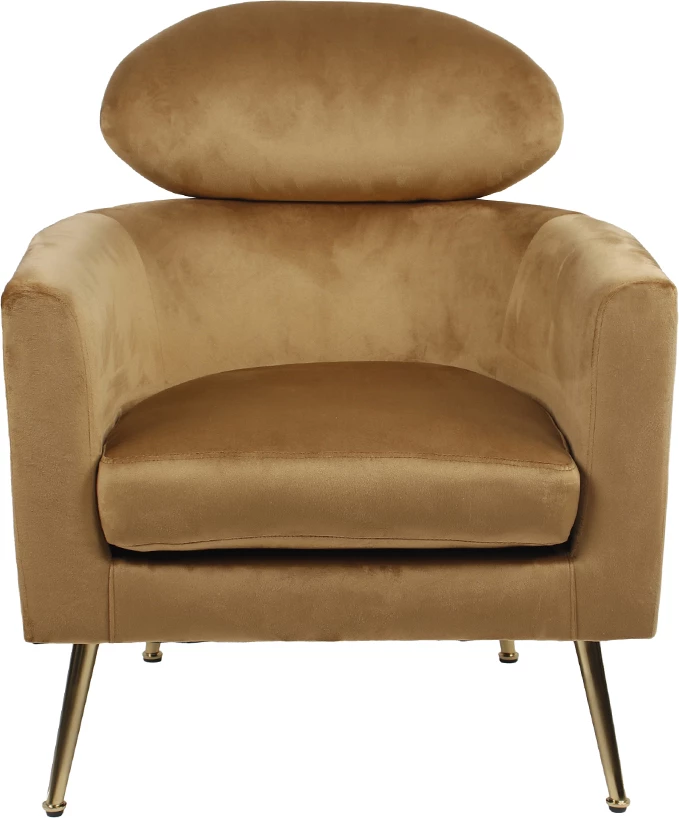 Fotelje Testa, ngjyrë ari, 72x76x85