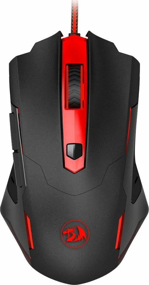 Maus gaming Redragon Pegasus M612 7200 DPI, 7 butona, USB me kabllo, RGB, zi/kuqe