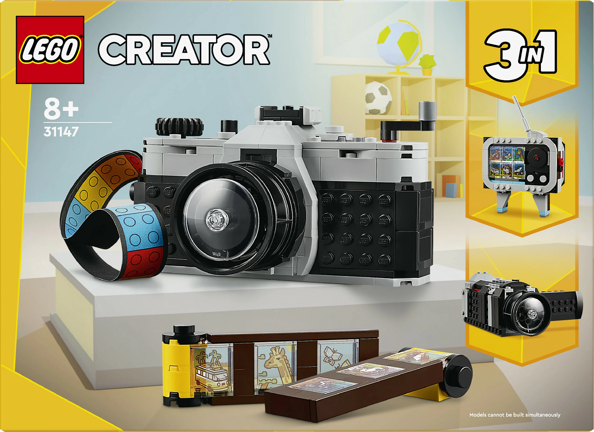 Set ndërtimi LEGO Retro Kamera, 8 vjeç+, 261 pjesë, shumëngjyrëshe