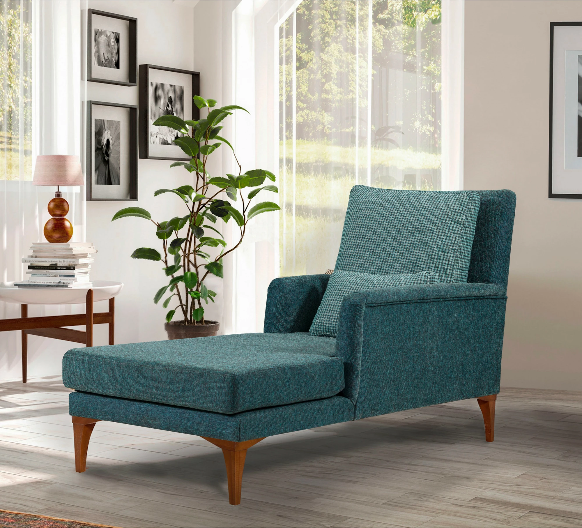 Divan Atelier del Sofa, ngjyrë turquoise, Bifo