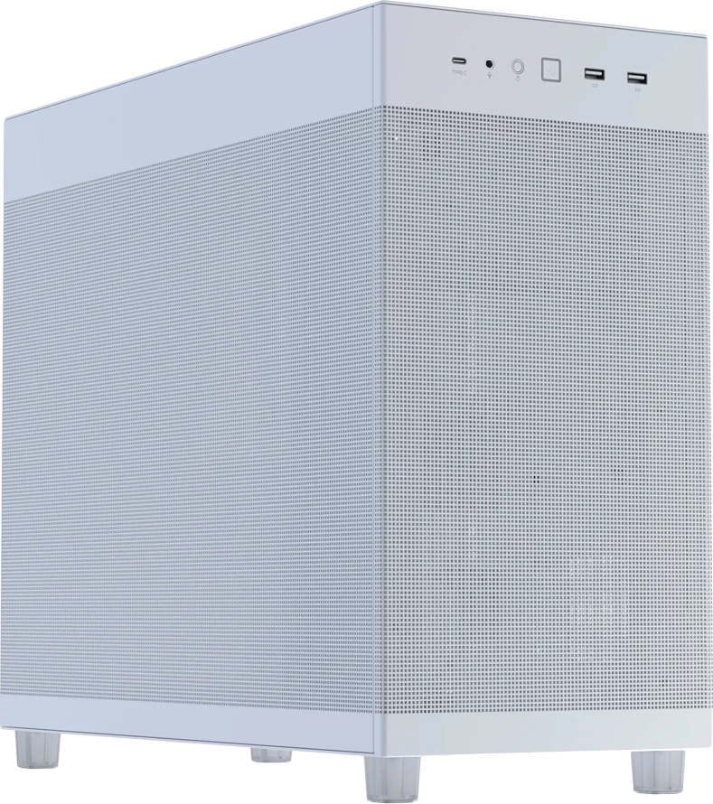 Kasë ASUS Prime AP303 ATX Midi Tower, mbështet GPU deri 360mm dhe radiator 360mm, e bardhë