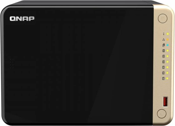 server NAS QNAP TS-664-8G, 6-bay, 8GB RAM, 2x2.5GbE, HDMI 4K, e zezë