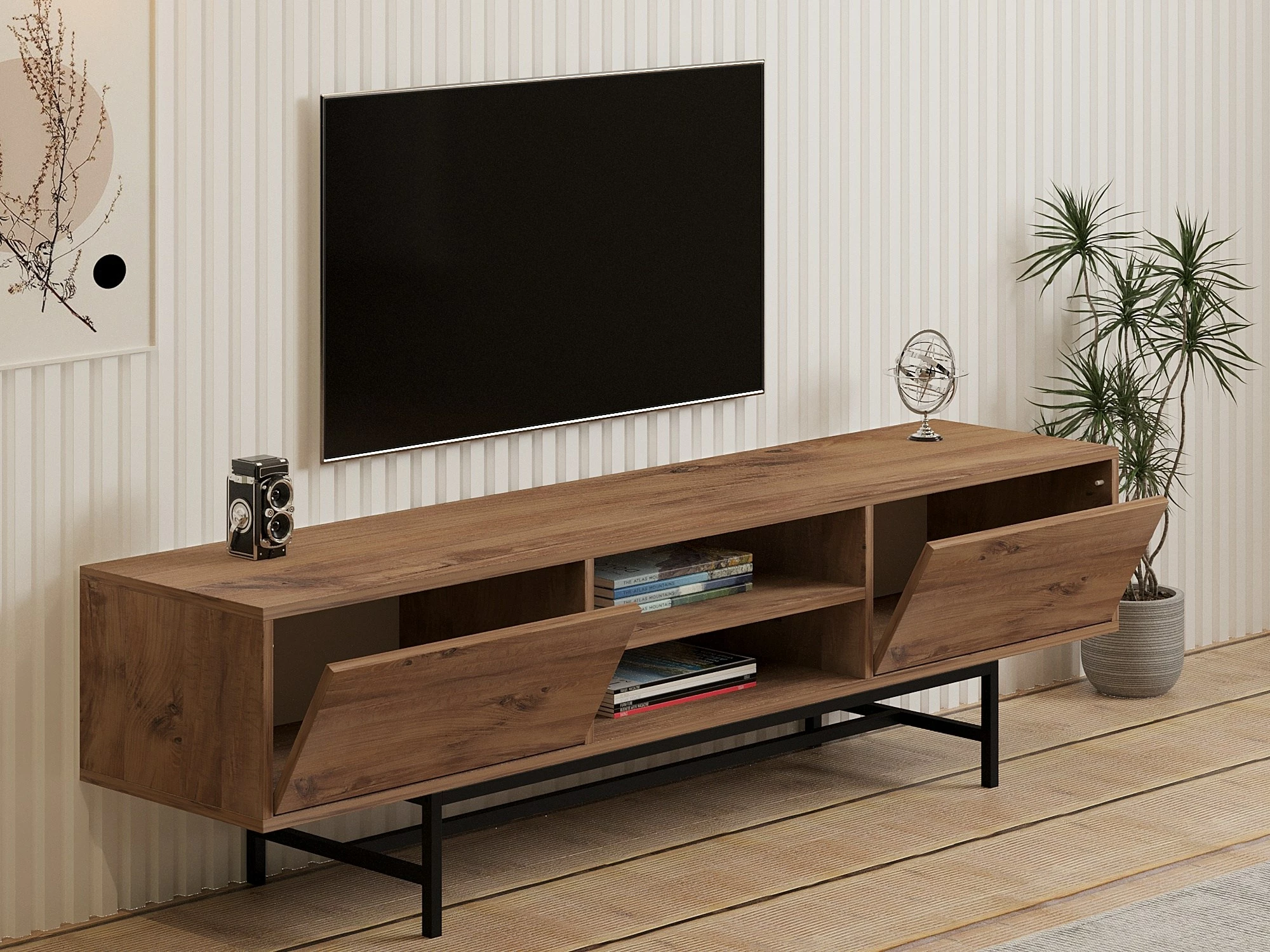 Komodë për TV, ngjyrë Atlantic Pine, Skye Decor, Tauber