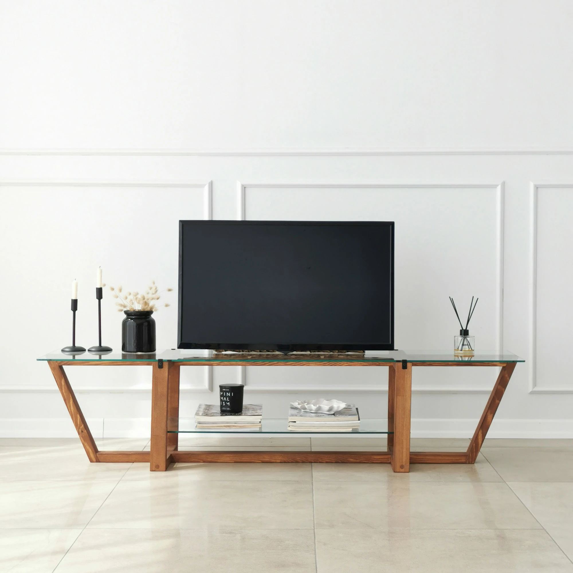 Komodë TV Hanah Home, Amalfi, ngjyrë arre